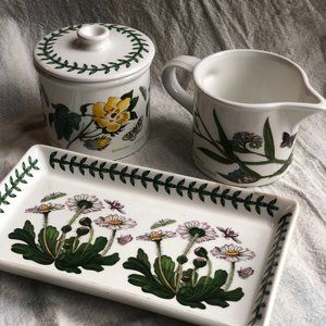 Vintage Portmeirion Botanic Garden Susan WIlliams-Ellis Cream & Sugar Bowl Set